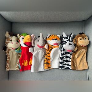 Plush Animal Hand Puppets Set for Kids